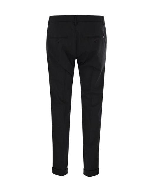 Dondup Black Gaubert Regular Fit Pants for men