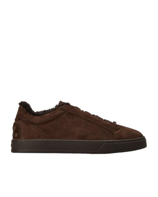 Tod's Brown Suede Sneakers for men