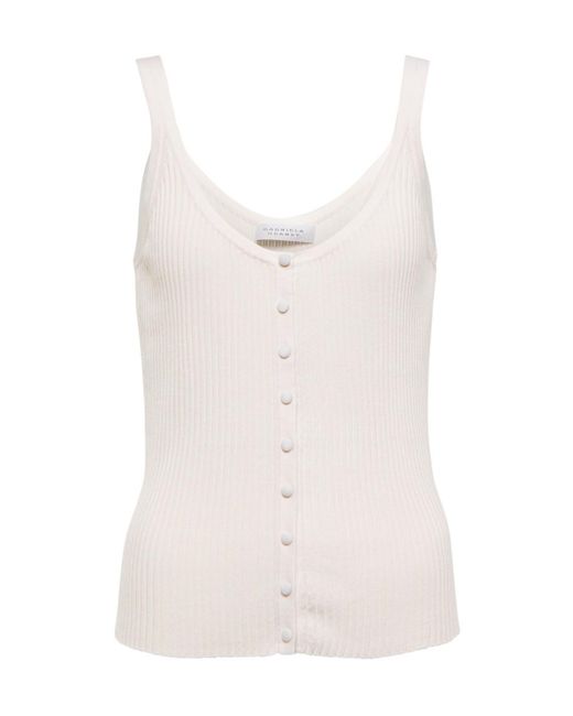 Gabriela Hearst White Knitted Tank Top