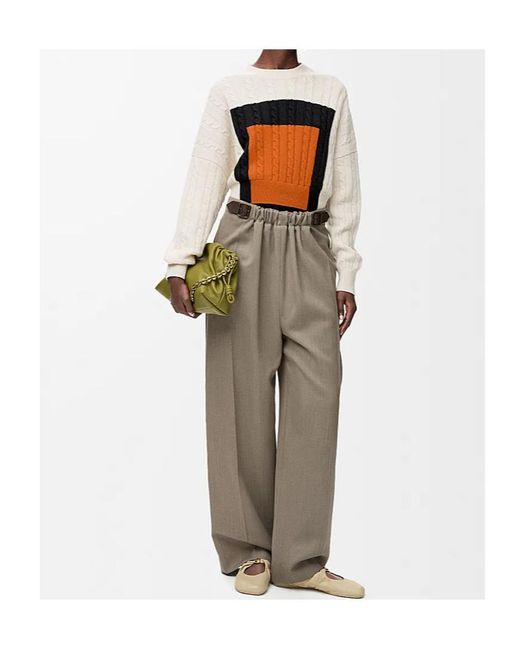 Loewe White Anagram Patch Cropped Jumper