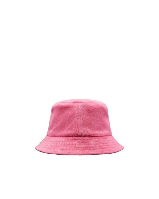 Moncler Pink Reversible Dropped Wide Brim Bucket Hat