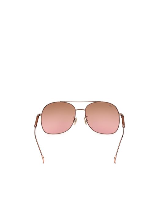 Tod's Pink Aviator Sunglasses