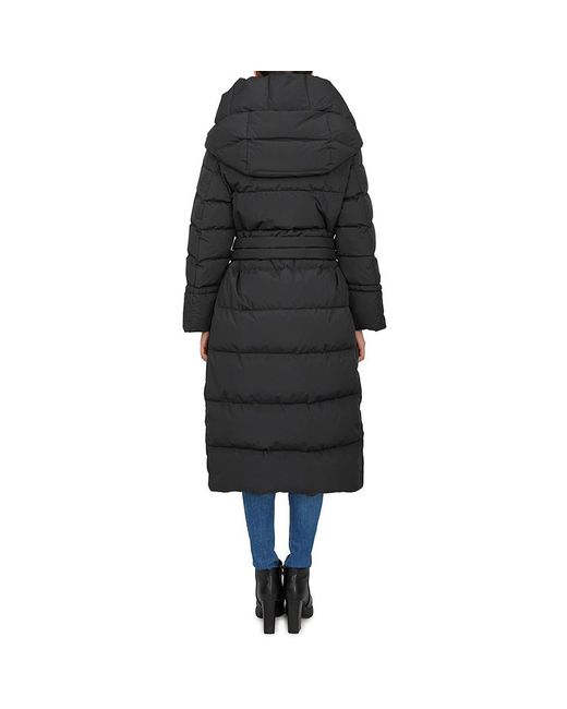 Moorer Black Long-Sleeved Hooded Down Jacket