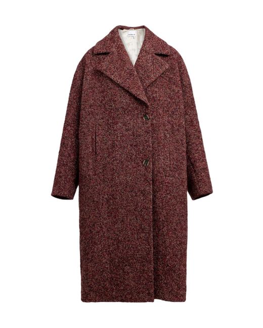 REMAIN Birger Red Tweed Double-Breasted Coat
