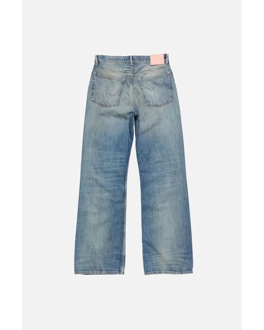 Acne Blue Relaxed Straight-Leg Jeans