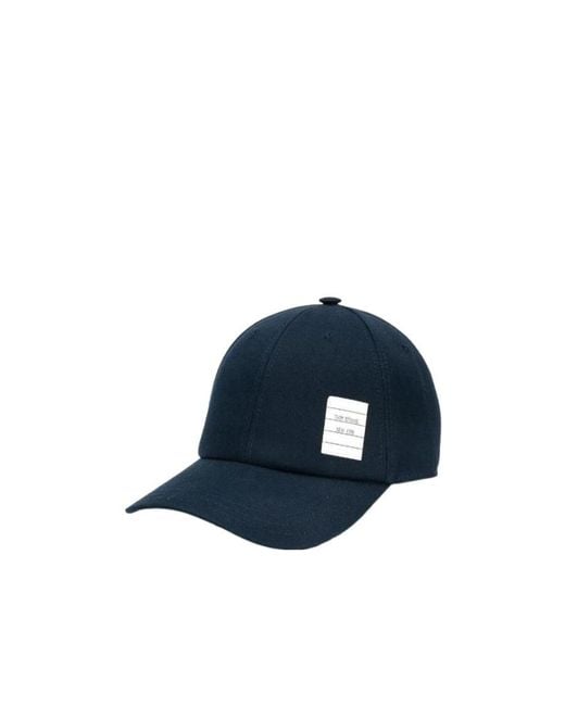 Thom Browne Blue Classic Adjustable-Buckle Baseball Cap for men