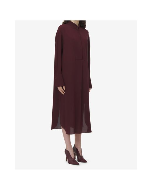 McQueen Purple Georgette Shirt Dress