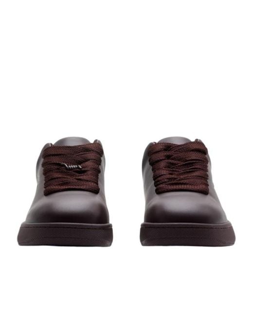 Burberry Brown Box Equestrian Knight Embossed Sneakers for men
