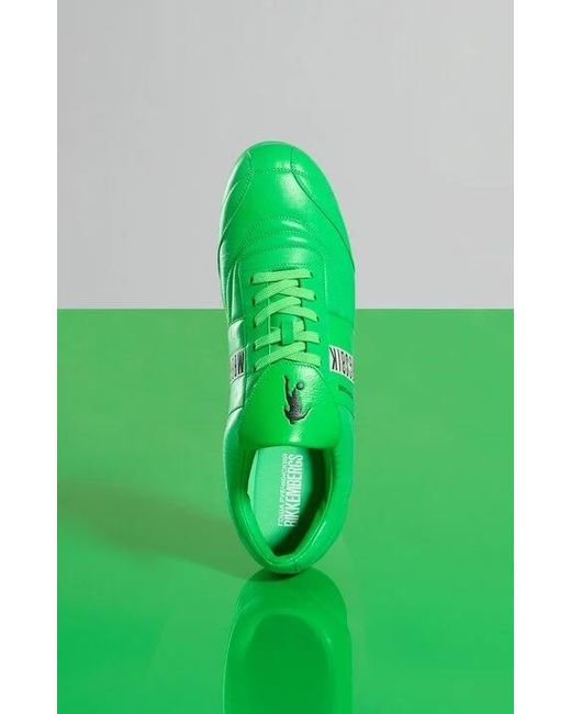 Bikkembergs Green Soccer Round Toe Sneakers for men