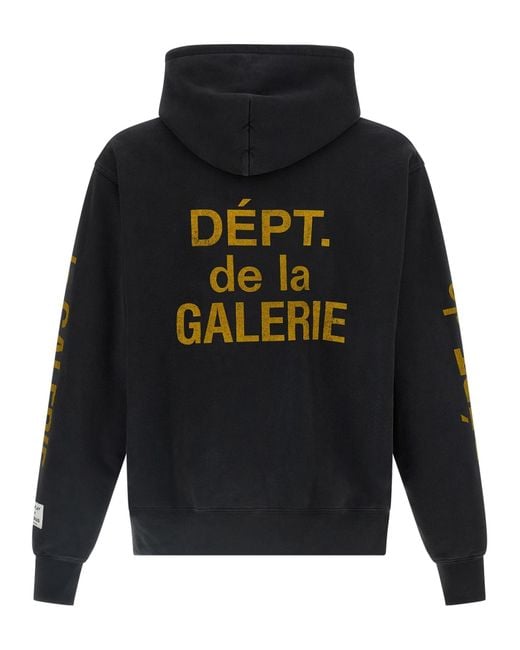 GALLERY DEPT. Black Logo Printed Hoodie for men