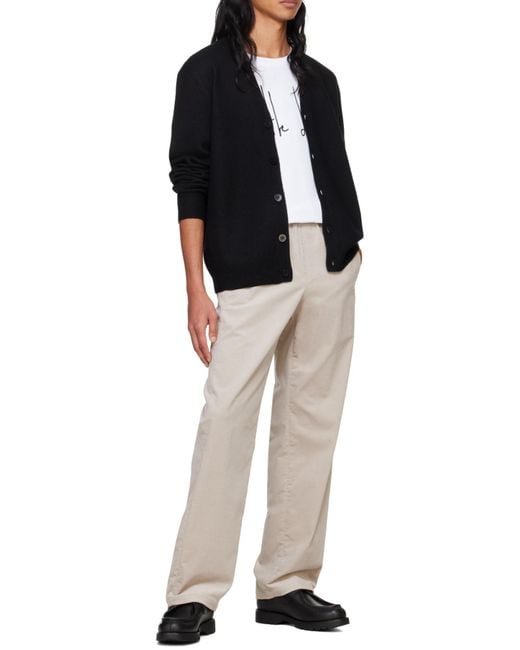 A.P.C. Black Kenny Button Cardigan for men