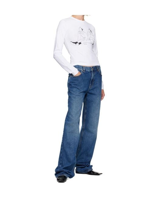 Jean Paul Gaultier Blue Long-Sleeved T-Shirt