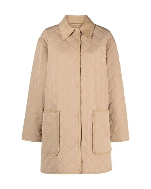 Totême Natural Totême Diamond-Quilted Buttoned Jacket