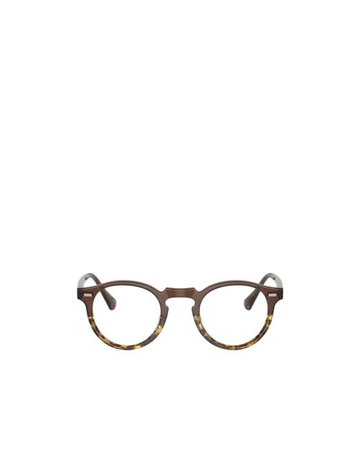 Oliver Peoples White Full Frame Plain Mirror for men