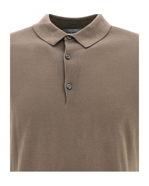 John Smedley Brown Adrian Polo Shirt for men