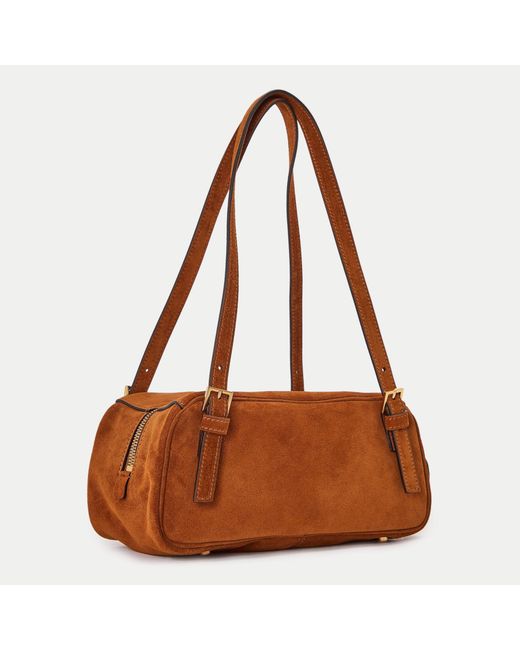 Versace Brown Solid Color Shoulder Bag