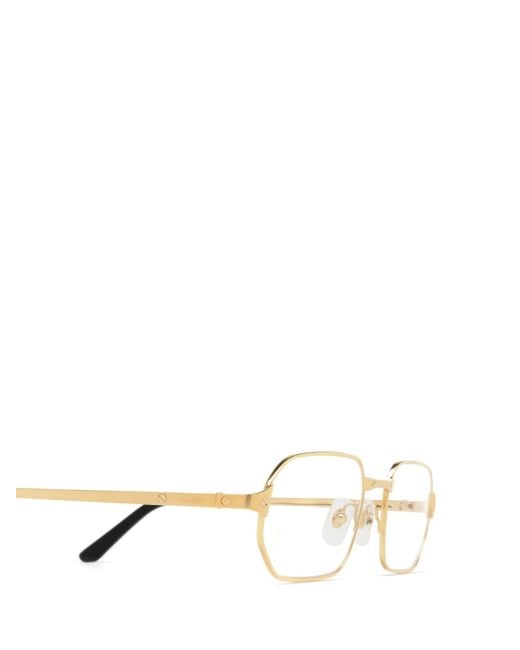 Cartier White Rectangular Frame Glasses for men