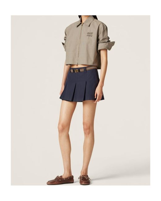 Miu Miu Natural Technical Check Shirt