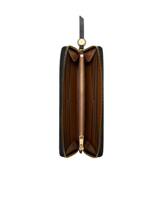 Tory Burch Black Romy Zip-Around Wallet