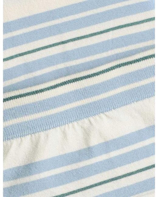 Zimmermann White Rebellion Stripe Midi Skirt