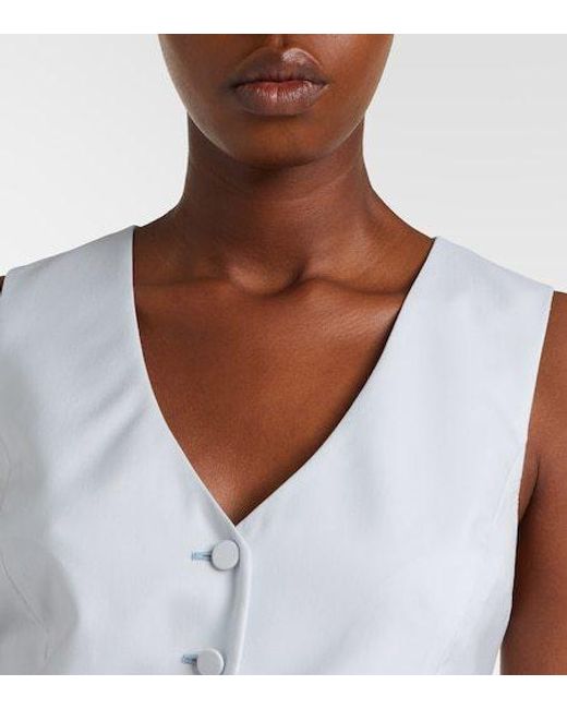 Gabriela Hearst White Coleridge Wool And Silk Vest