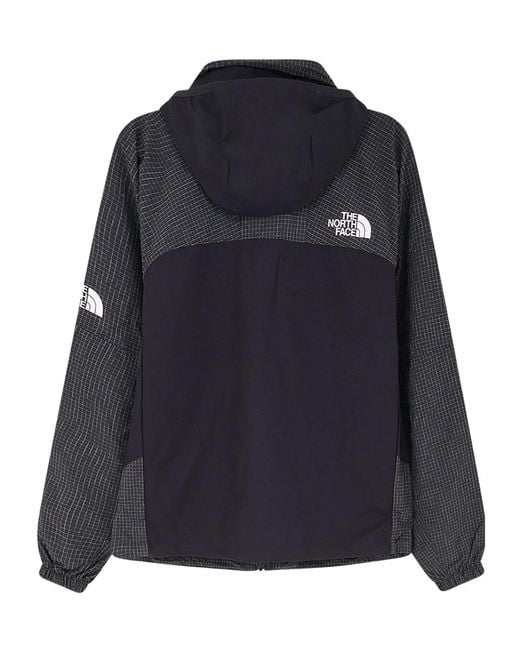 The North Face Black Grid Panel Hooded Jacket for men