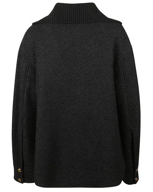 Moncler Black Logo Patch Zip-Up Shirt