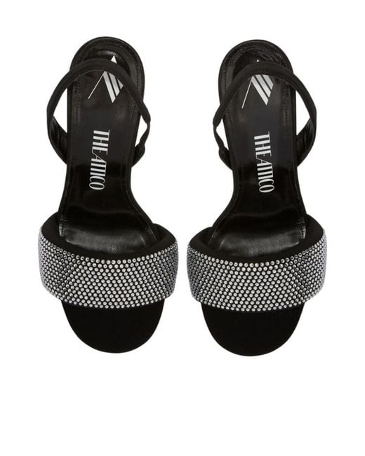 The Attico Black The Rem Embellished Sandals