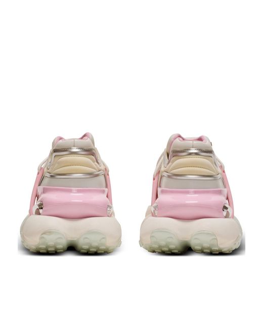 Balmain White Wave Design Sneaker For