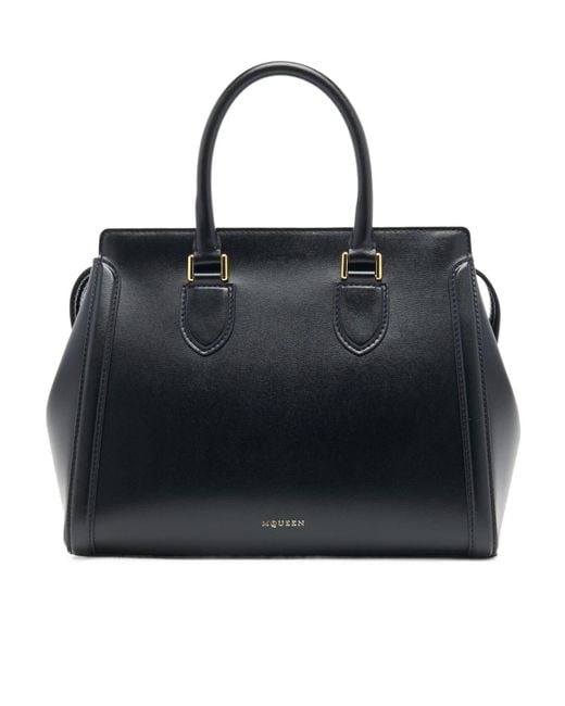 McQueen Black Large Birdee Tote Bag