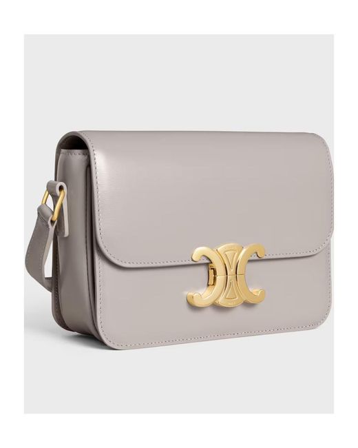 Céline Gray Flap Shoulder Bag