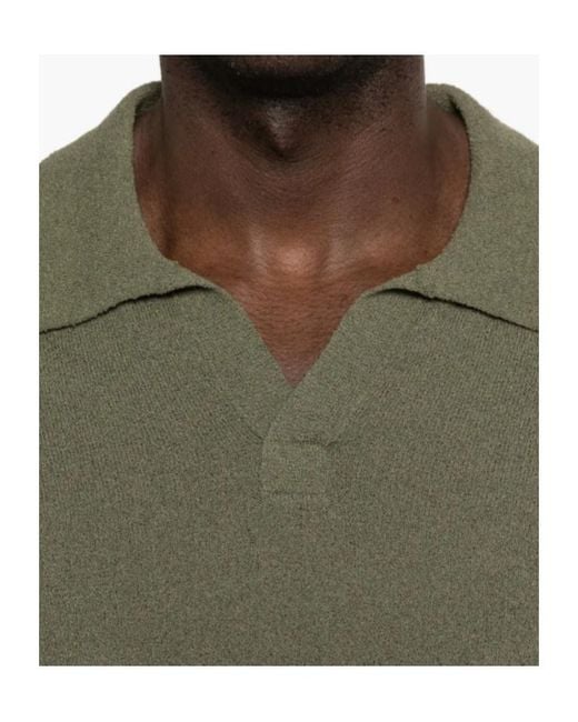 Roberto Collina Green Short-Sleeved Polo Shirt for men