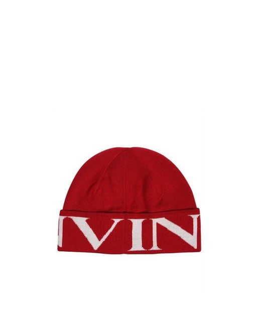 Lanvin Red No-Brimmed Urinal Hat