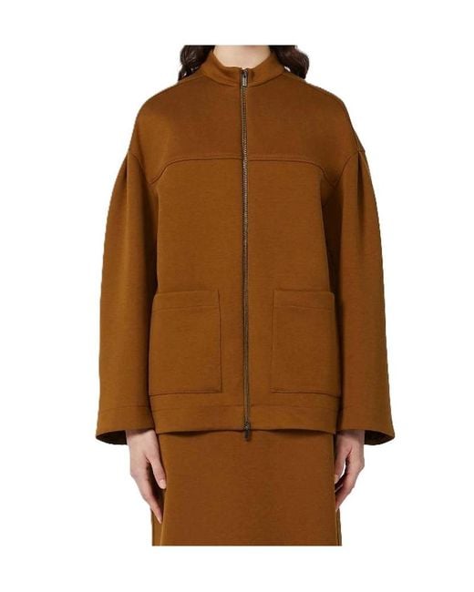 Max Mara Brown Long-Sleeved Casual Jacket