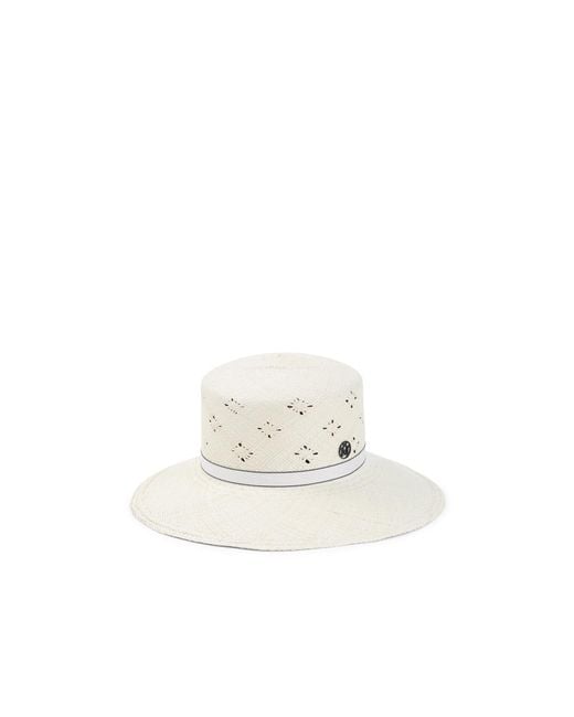 Maison Michel White Ludi Cloche Hat