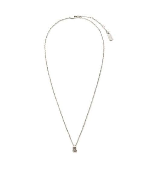 Fendi White Colored Necklace for men