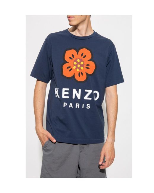 KENZO Blue 'Boke Flower' T-Shirt for men