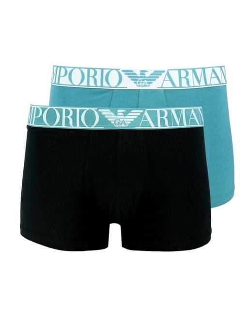 Emporio Armani Blue Boxer Underwear 2-Piece Pack for men