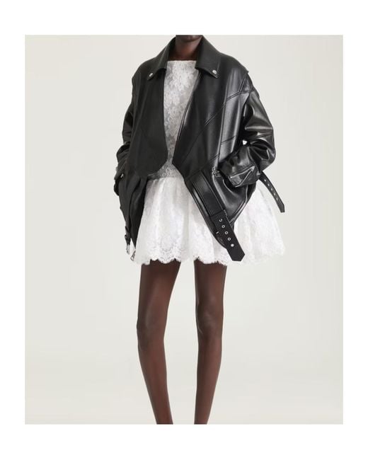 Givenchy Black Back-To-Front Collared Biker Jacket