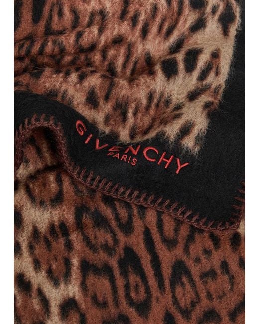Givenchy Brown Brushed Wool Scarf