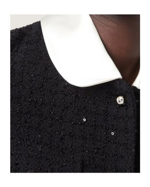 Miu Miu Black Short-Sleeved Buttoned Cardigan