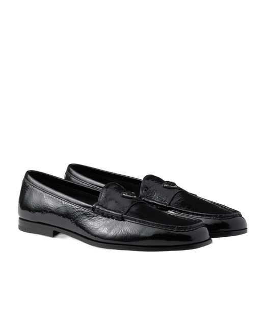 Prada Black Naplak Slip-On Loafers for men