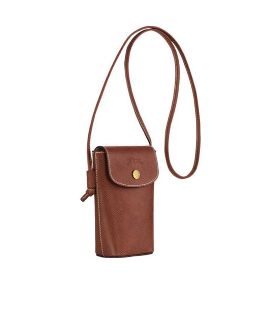 Longchamp Brown Compact Flap Shoulder Bag