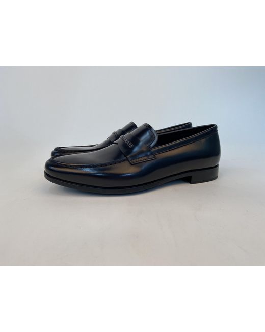 Giorgio Armani Black Logo Business Casual Shoes for men