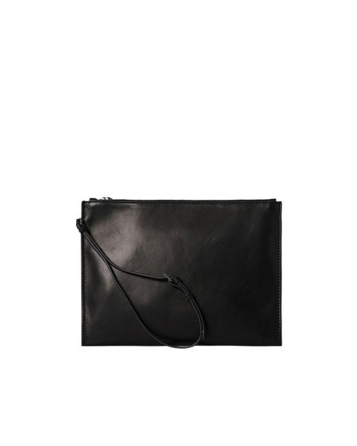 The Row Brown Zipper Wristlet Bag