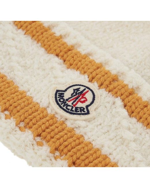 Moncler Natural Cuffed Wool Hat for men