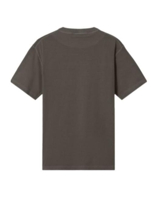 Stone Island Gray Logo Patch Crewneck T-Shirt for men