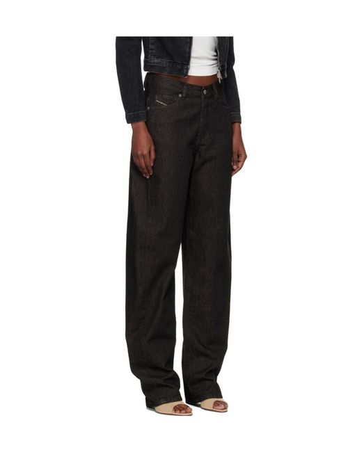 DIESEL Black 1974 D-Ellz Relaxed Wide-Leg Jeans