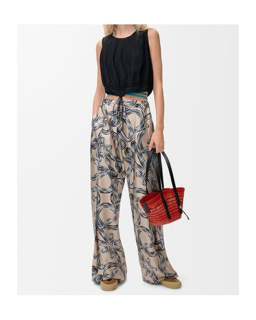 Loewe White Drawstring Casual Pants