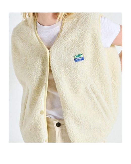 American Vintage Natural Hoktown Fleece Vest